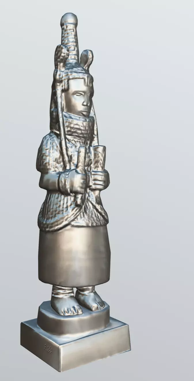 Oba of Benin Statue Low-poly 3D model_13