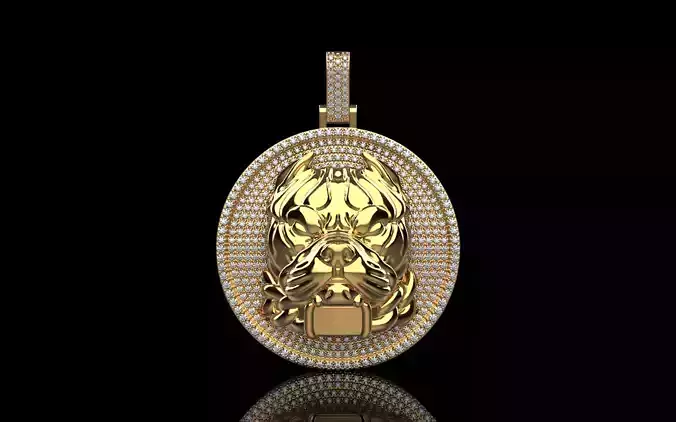 Pitbull memory pendant model 715 3D print model