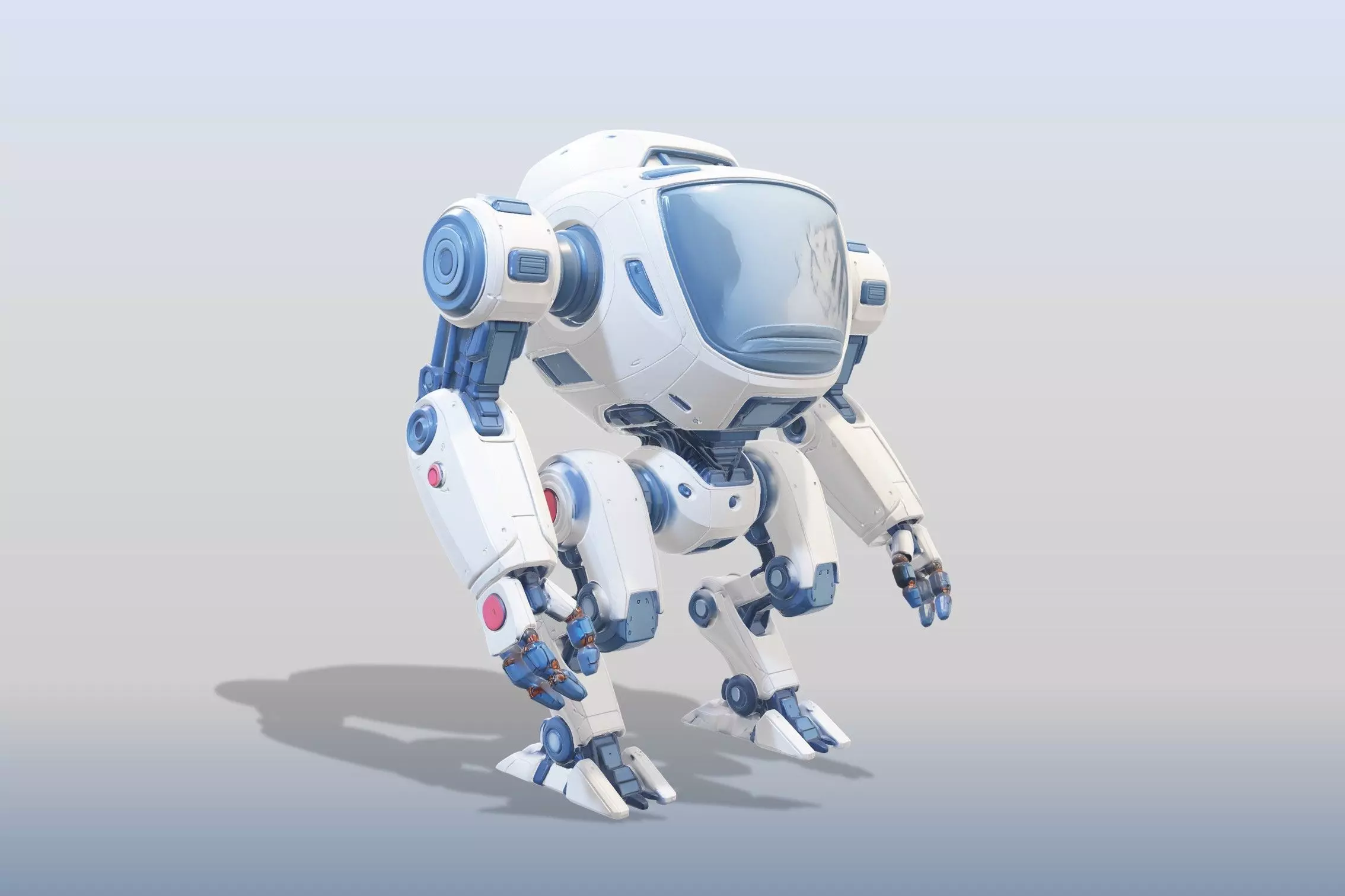 Humanoid Robotic Suit Realistic Model for Games Visual Effects 3D model_2