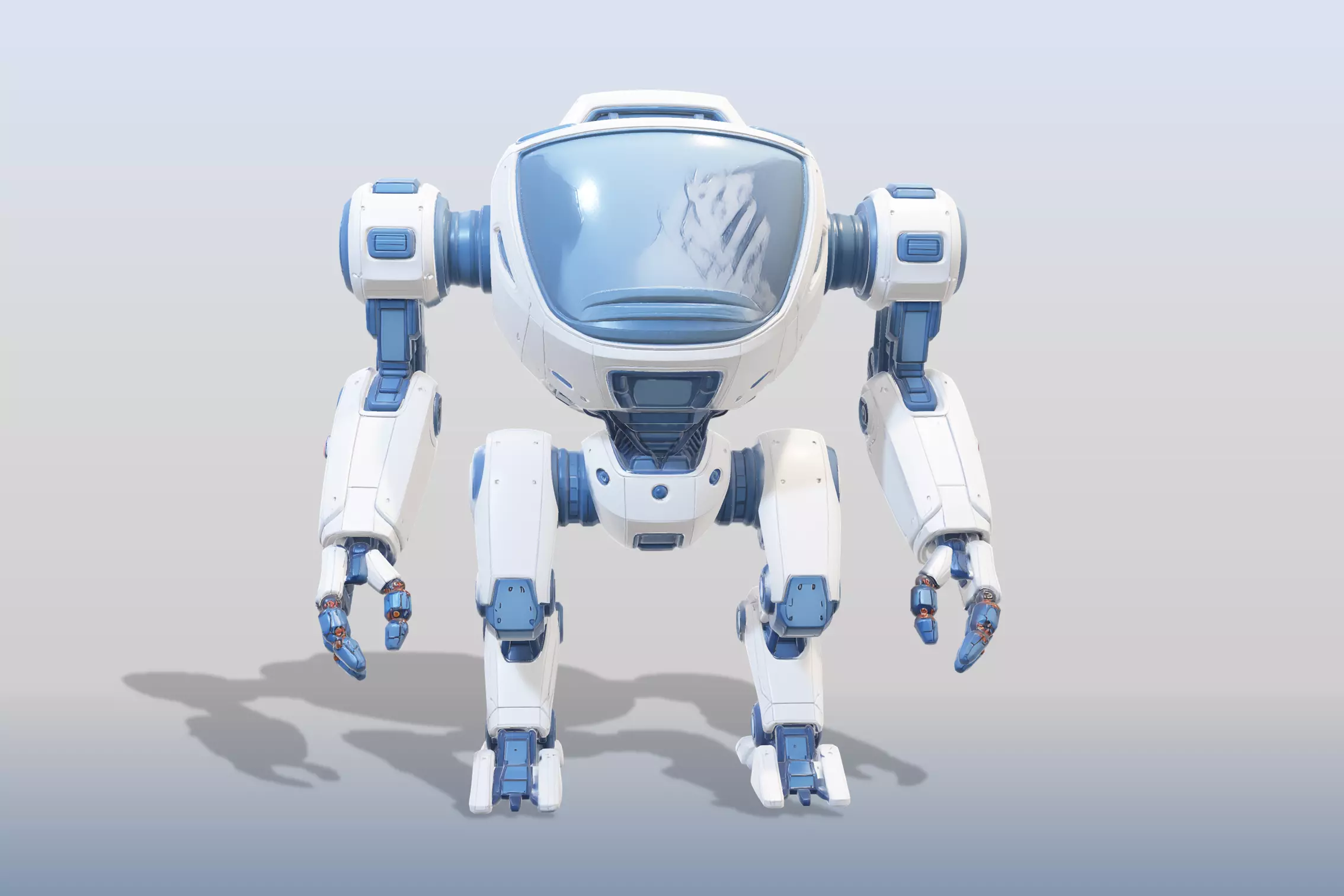 Humanoid Robotic Suit Realistic Model for Games Visual Effects 3D model_1