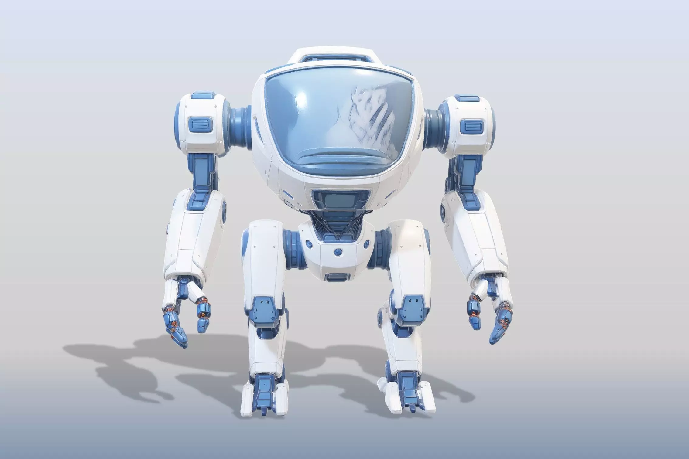 Humanoid Robotic Suit Realistic Model for Games Visual Effects 3D model_0