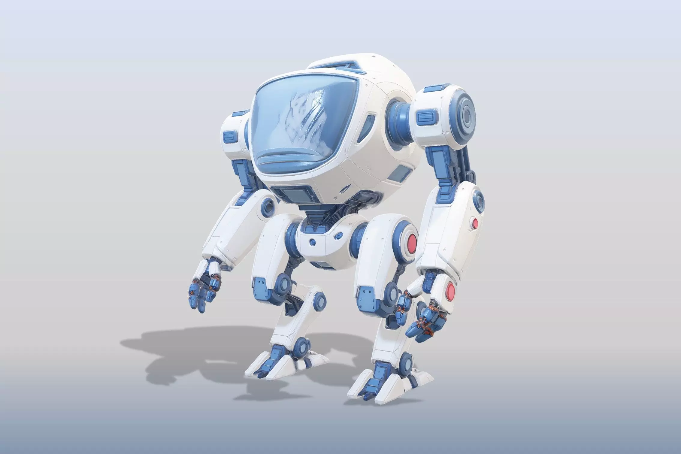 Humanoid Robotic Suit Realistic Model for Games Visual Effects 3D model_4