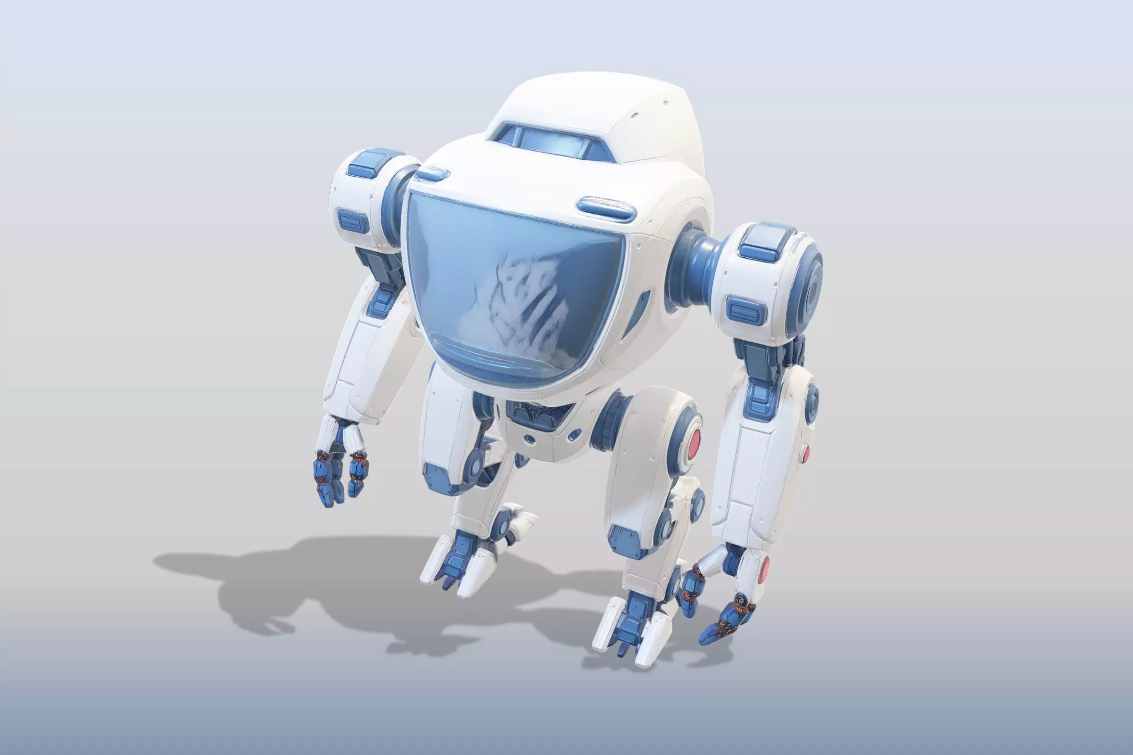 Humanoid Robotic Suit Realistic Model for Games Visual Effects 3D model_8