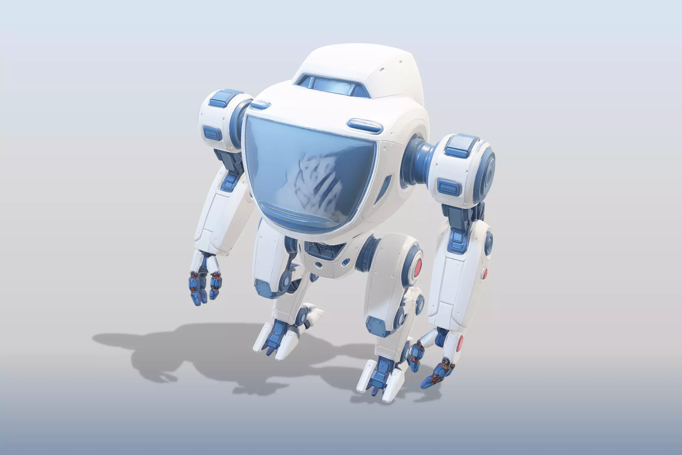 Humanoid Robotic Suit Realistic Model for Games Visual Effects 3D model_9