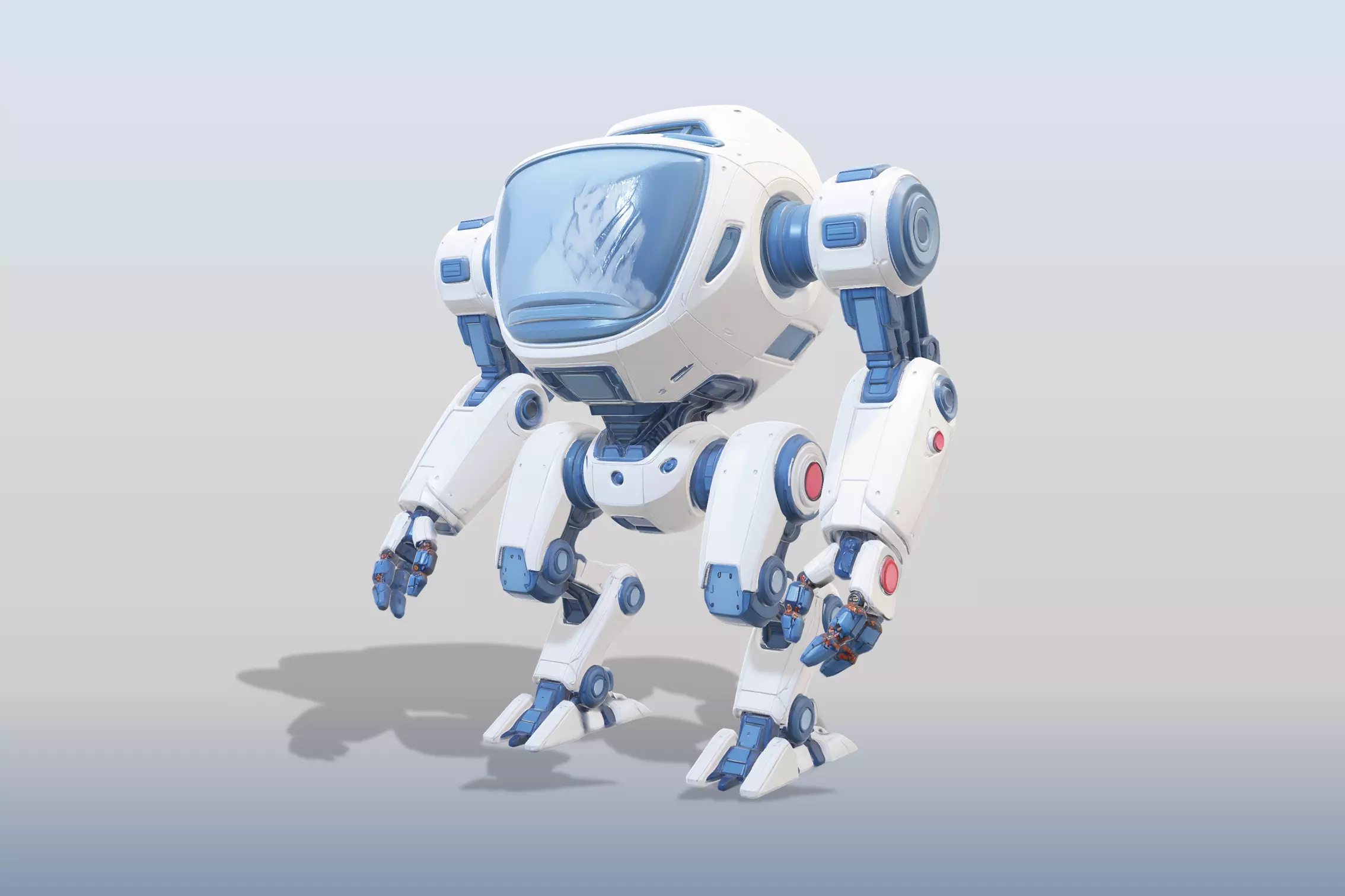 Humanoid Robotic Suit Realistic Model for Games Visual Effects 3D model_5