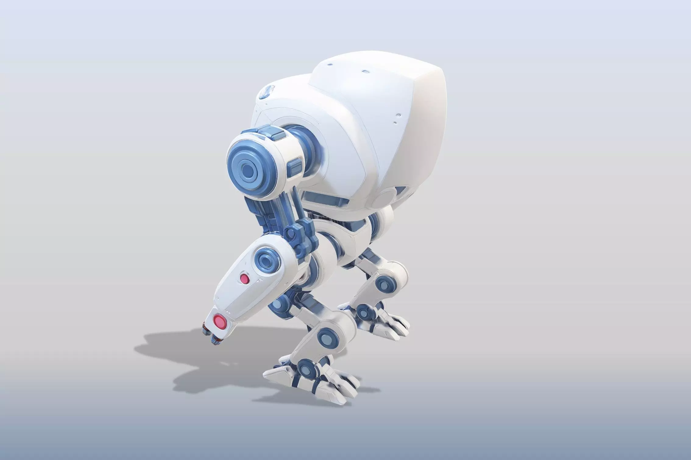 Humanoid Robotic Suit Realistic Model for Games Visual Effects 3D model_6