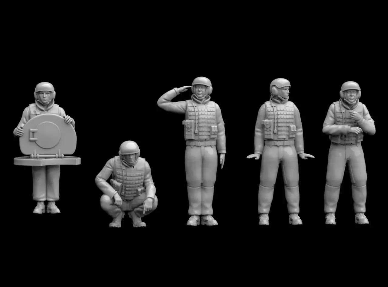 Russian Tank Crew 3D print model_11