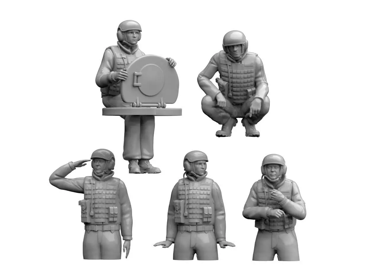 Russian Tank Crew 3D print model_3