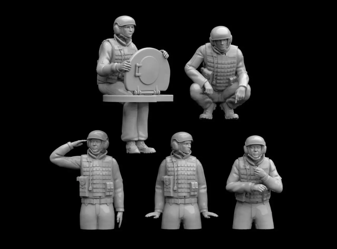 Russian Tank Crew 3D print model_24