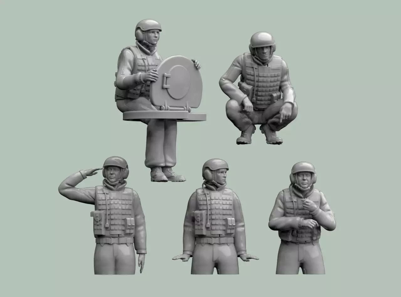 Russian Tank Crew 3D print model_22