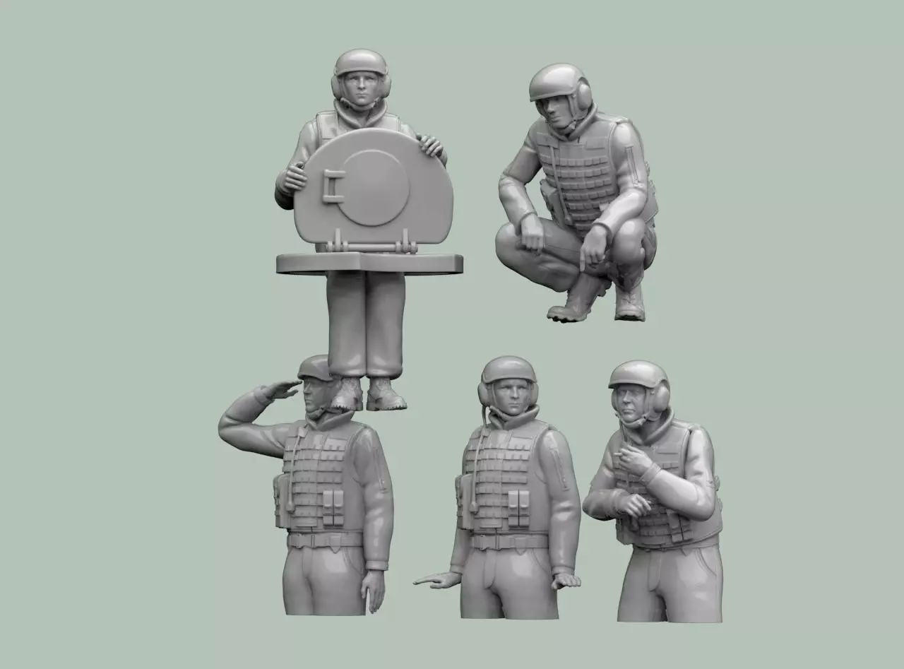 Russian Tank Crew 3D print model_30