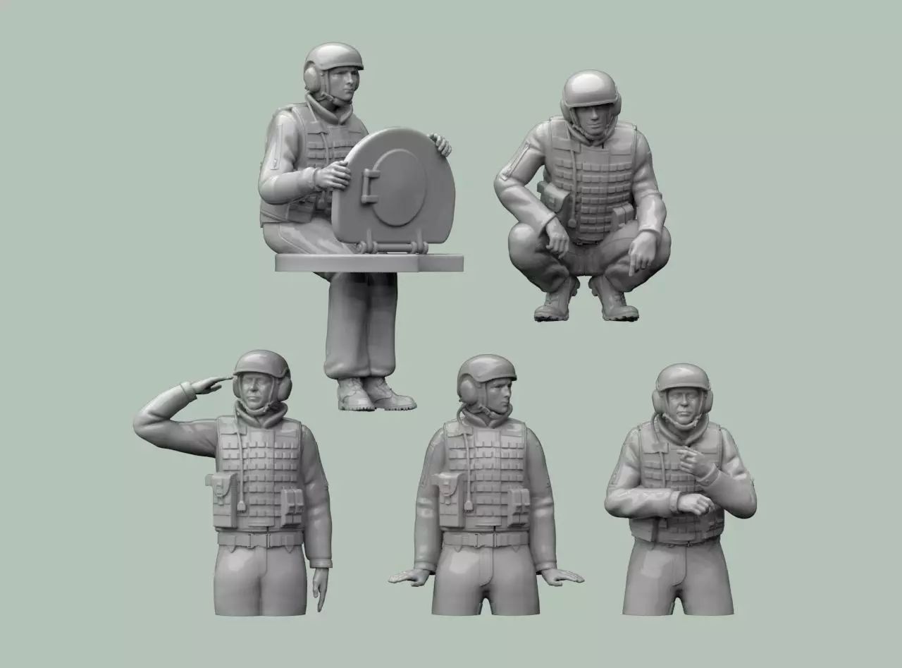 Russian Tank Crew 3D print model_14