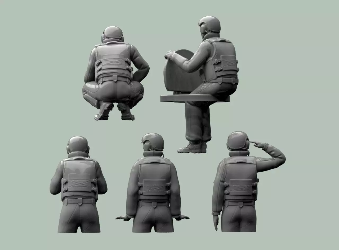 Russian Tank Crew 3D print model_21