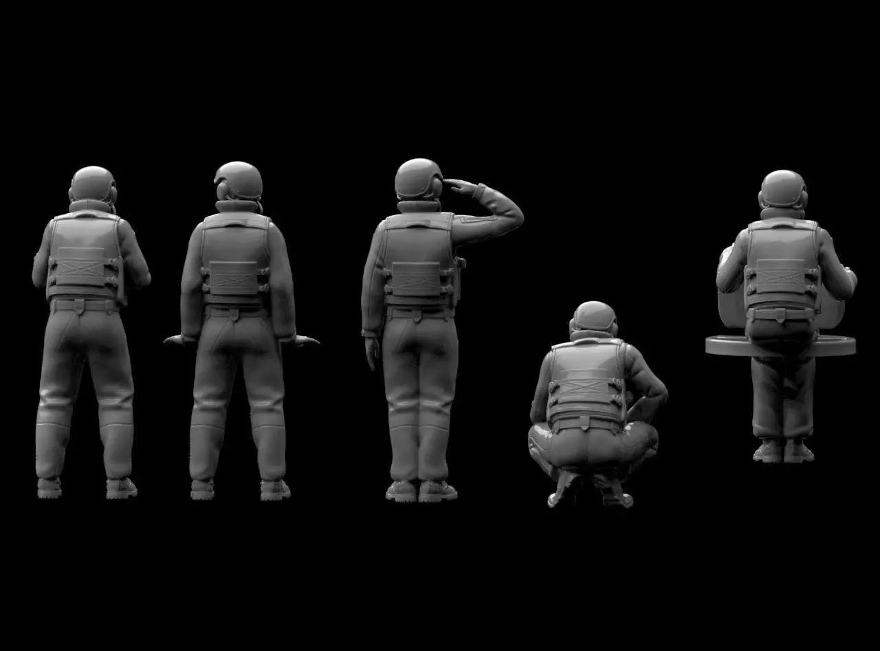 Russian Tank Crew 3D print model_15