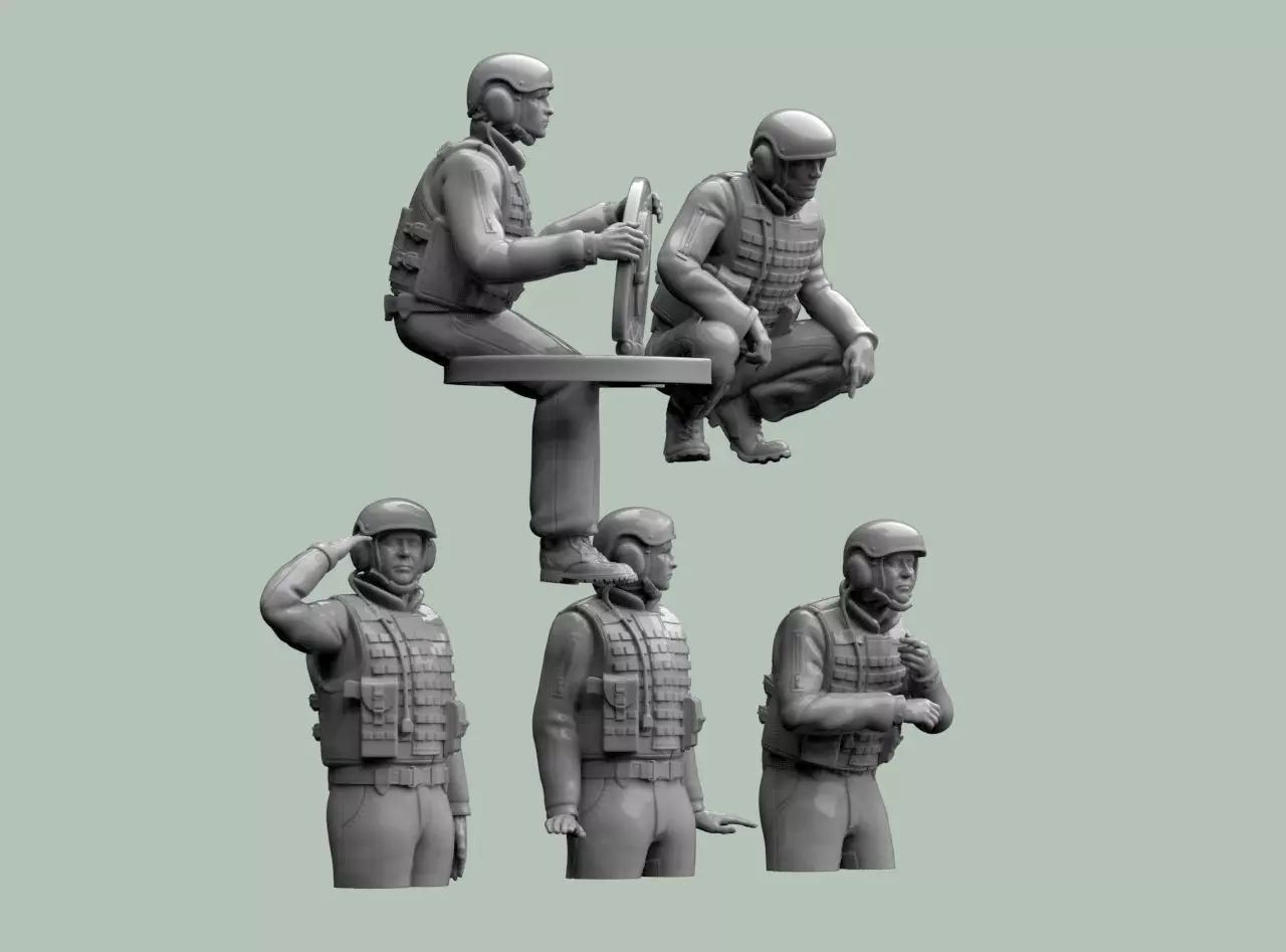 Russian Tank Crew 3D print model_6