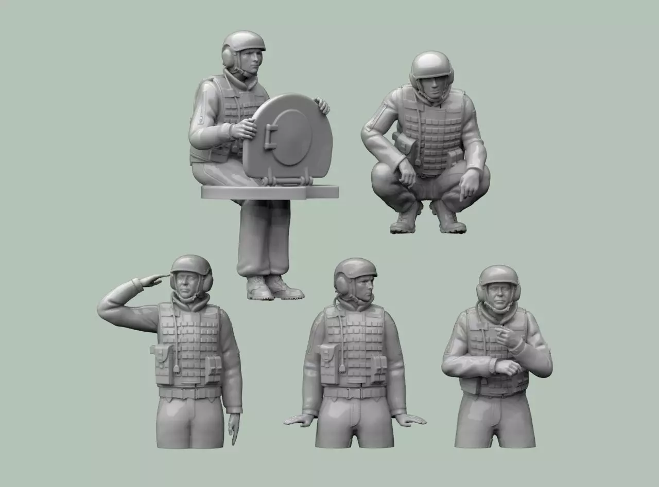 Russian Tank Crew 3D print model_8