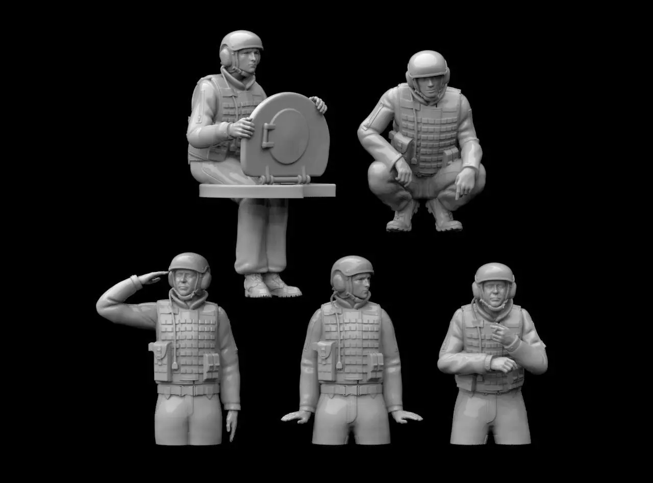 Russian Tank Crew 3D print model_12