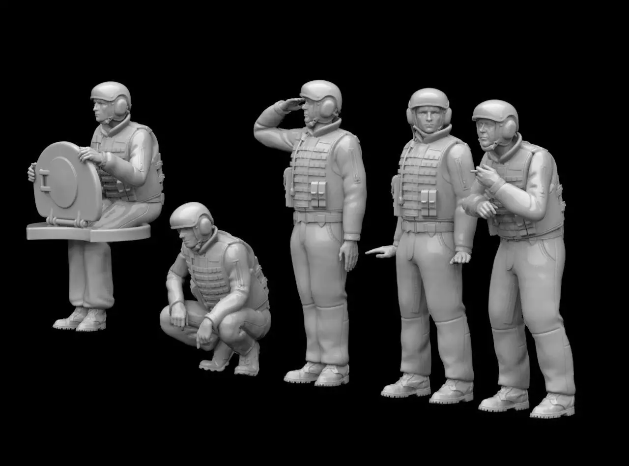 Russian Tank Crew 3D print model_34
