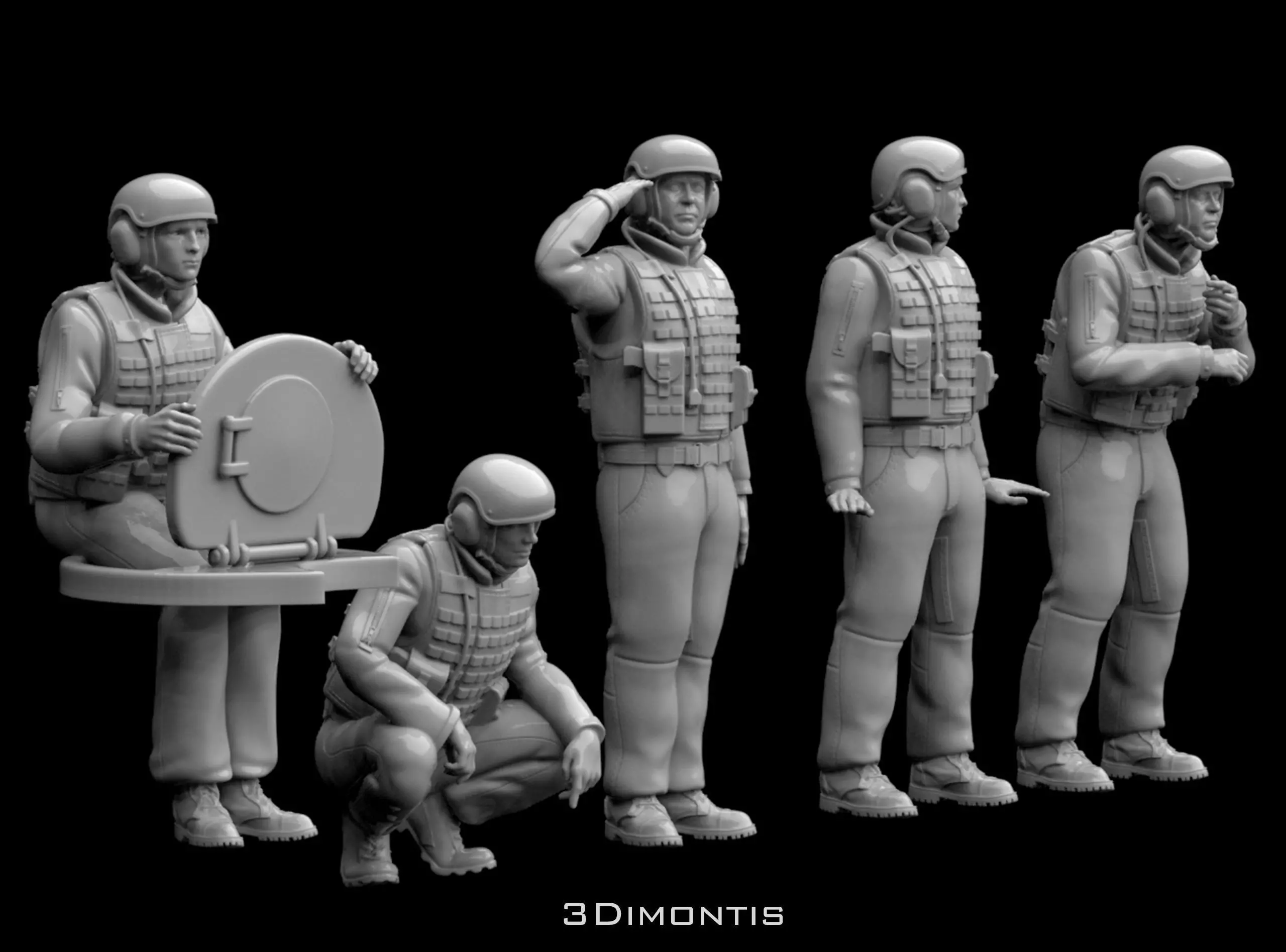 Russian Tank Crew 3D print model_19