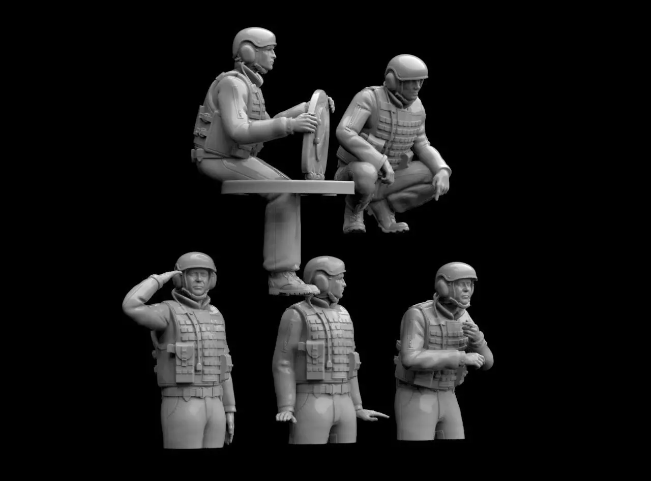Russian Tank Crew 3D print model_17
