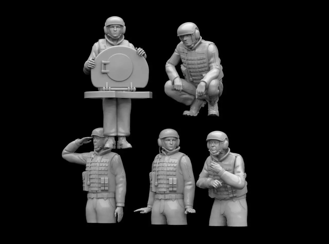 Russian Tank Crew 3D print model_31