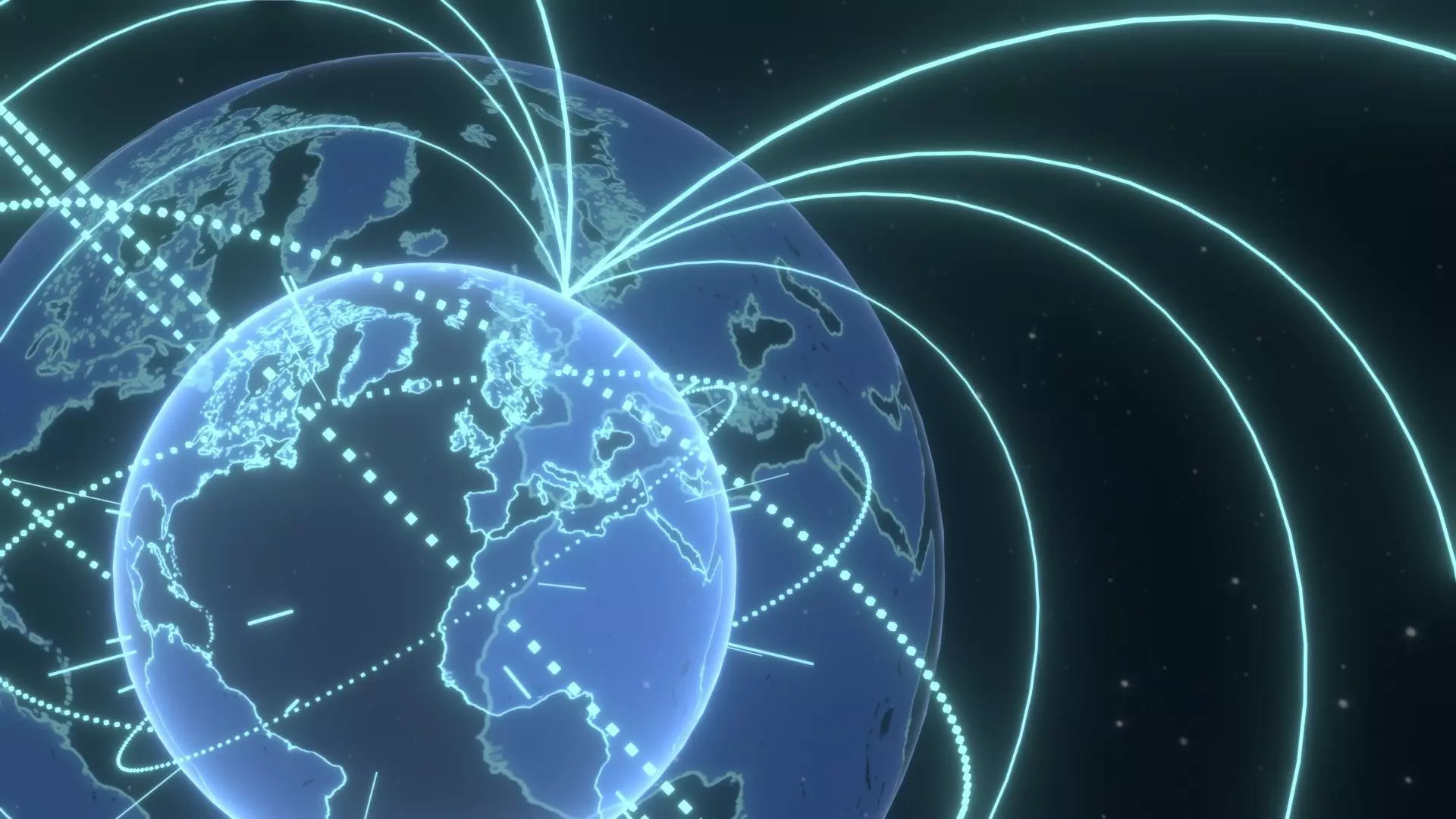 Animated Hologram Planet Earth No 4 With 50 Sci-Fi Music Tracks Low-poly 3D model_19