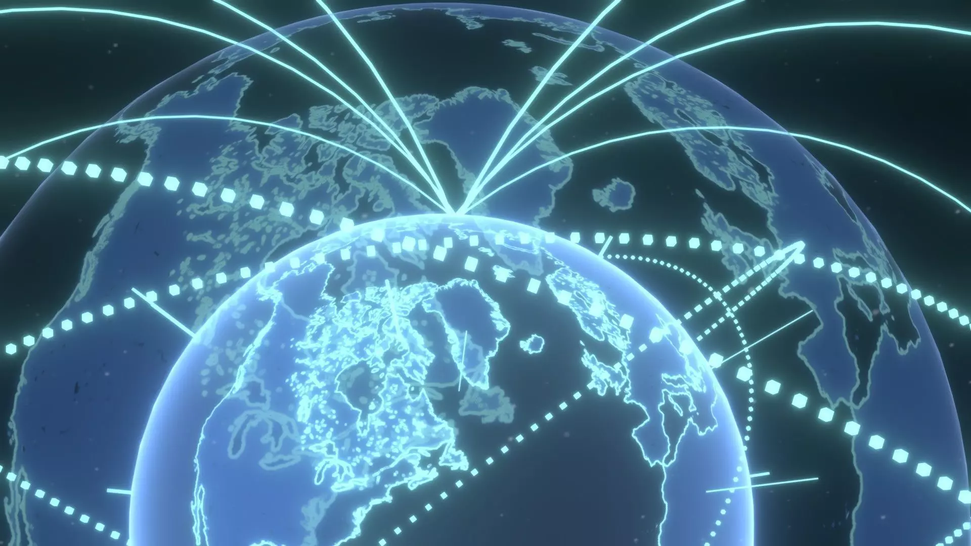 Animated Hologram Planet Earth No 4 With 50 Sci-Fi Music Tracks Low-poly 3D model_20