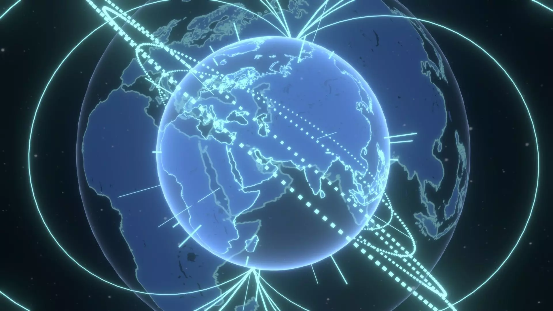 Animated Hologram Planet Earth No 4 With 50 Sci-Fi Music Tracks Low-poly 3D model_6