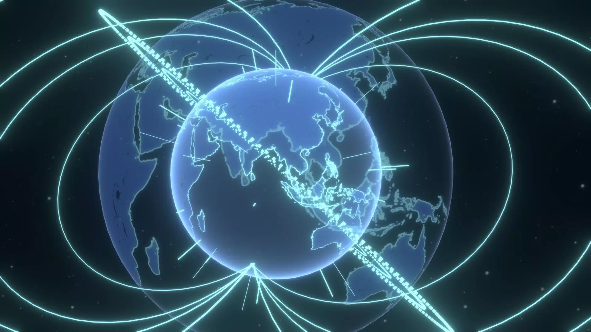 Animated Hologram Planet Earth No 4 With 50 Sci-Fi Music Tracks Low-poly 3D model_17