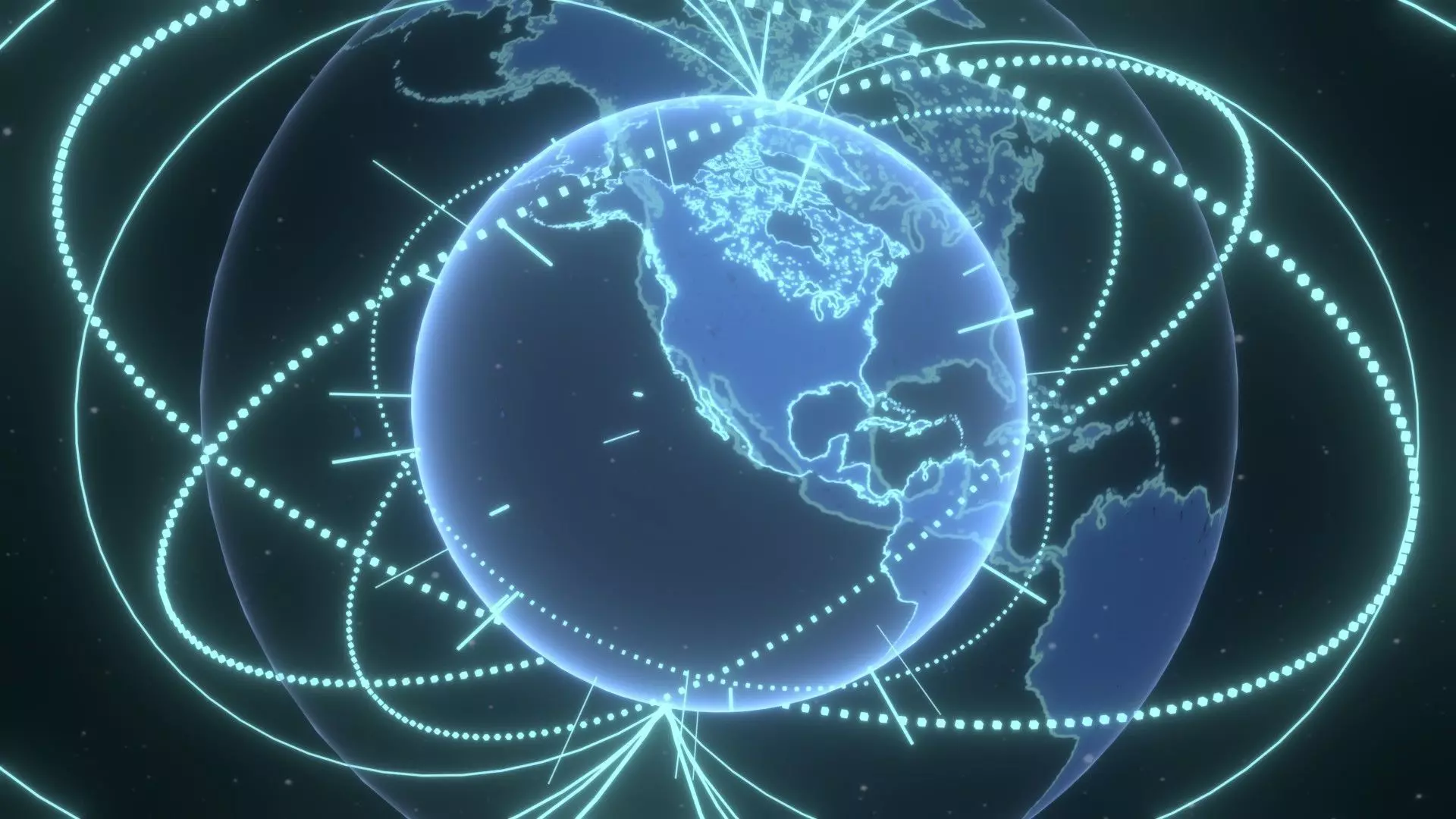 Animated Hologram Planet Earth No 4 With 50 Sci-Fi Music Tracks Low-poly 3D model_7