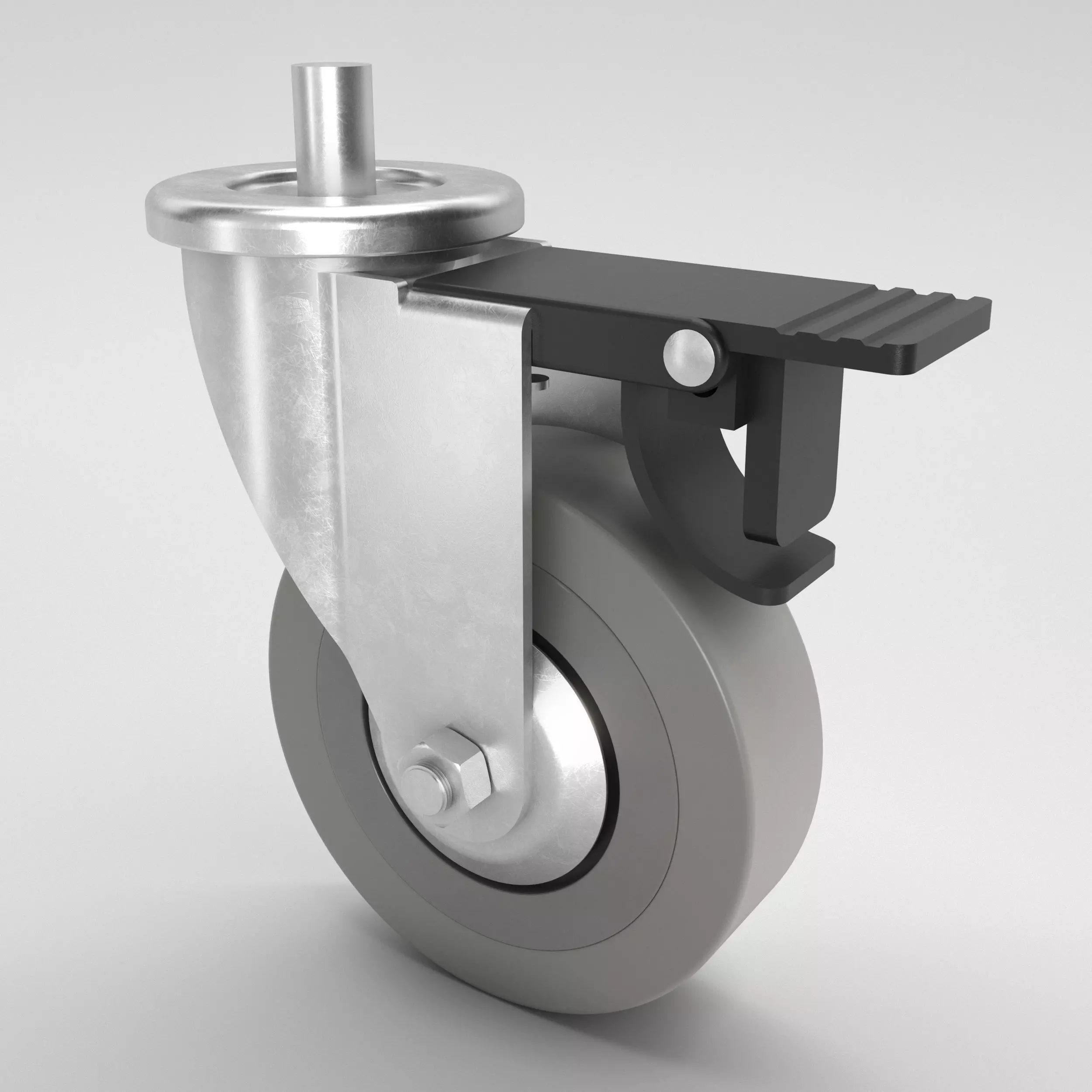 Caster Wheel - Brutus w brake 3D model_0