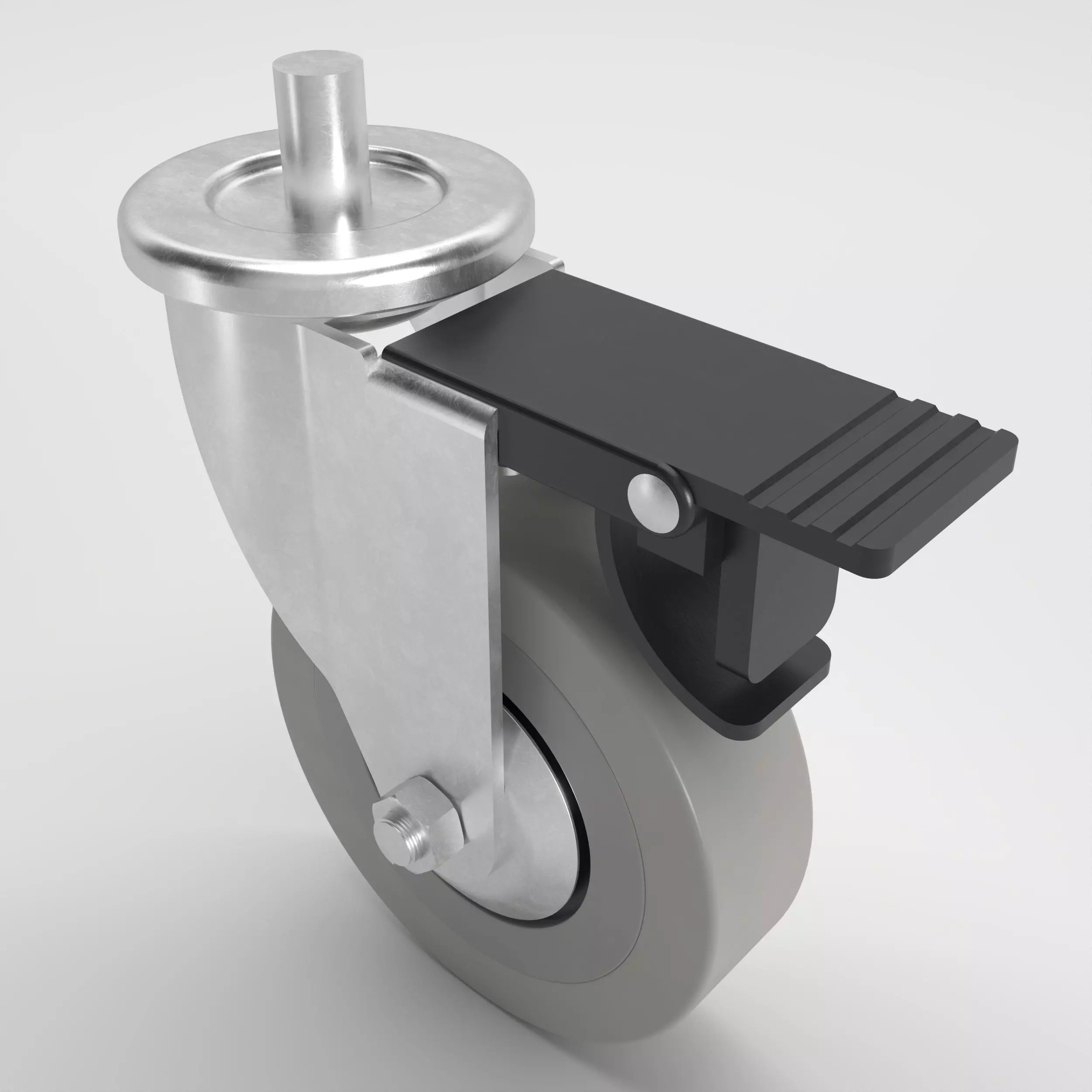 Caster Wheel - Brutus w brake 3D model_2