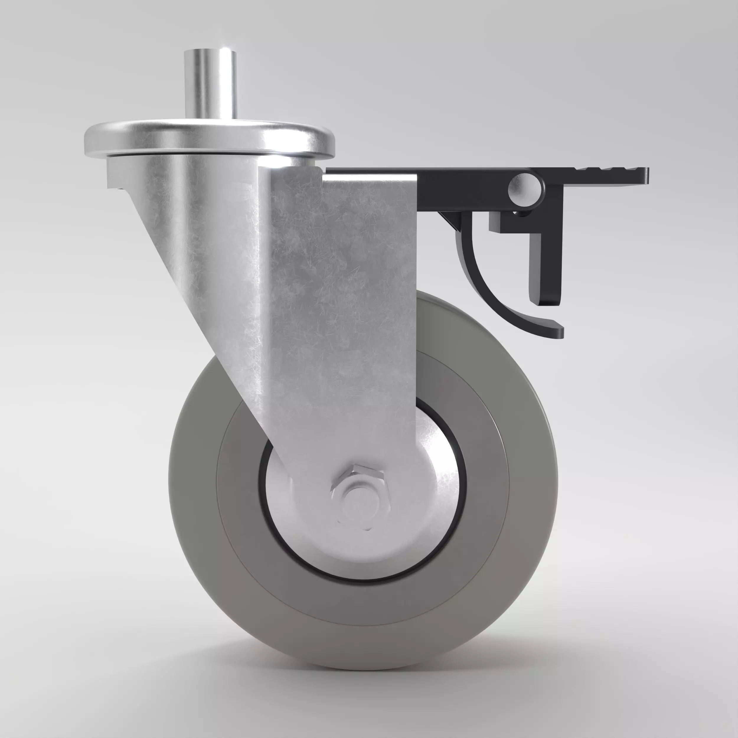 Caster Wheel - Brutus w brake 3D model_1