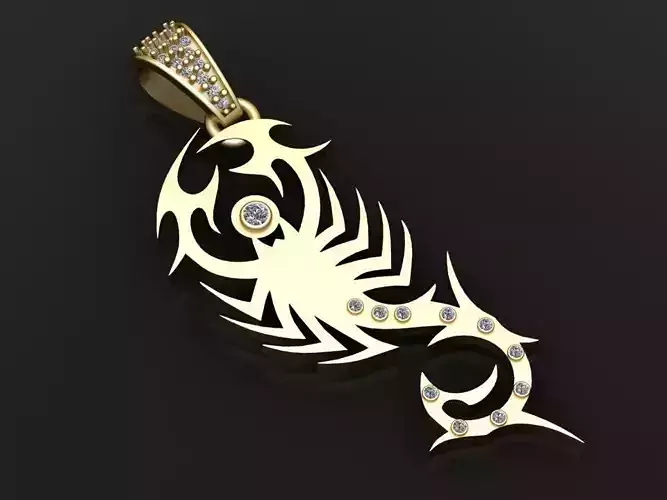 Tribal Flame Diamond Pendant