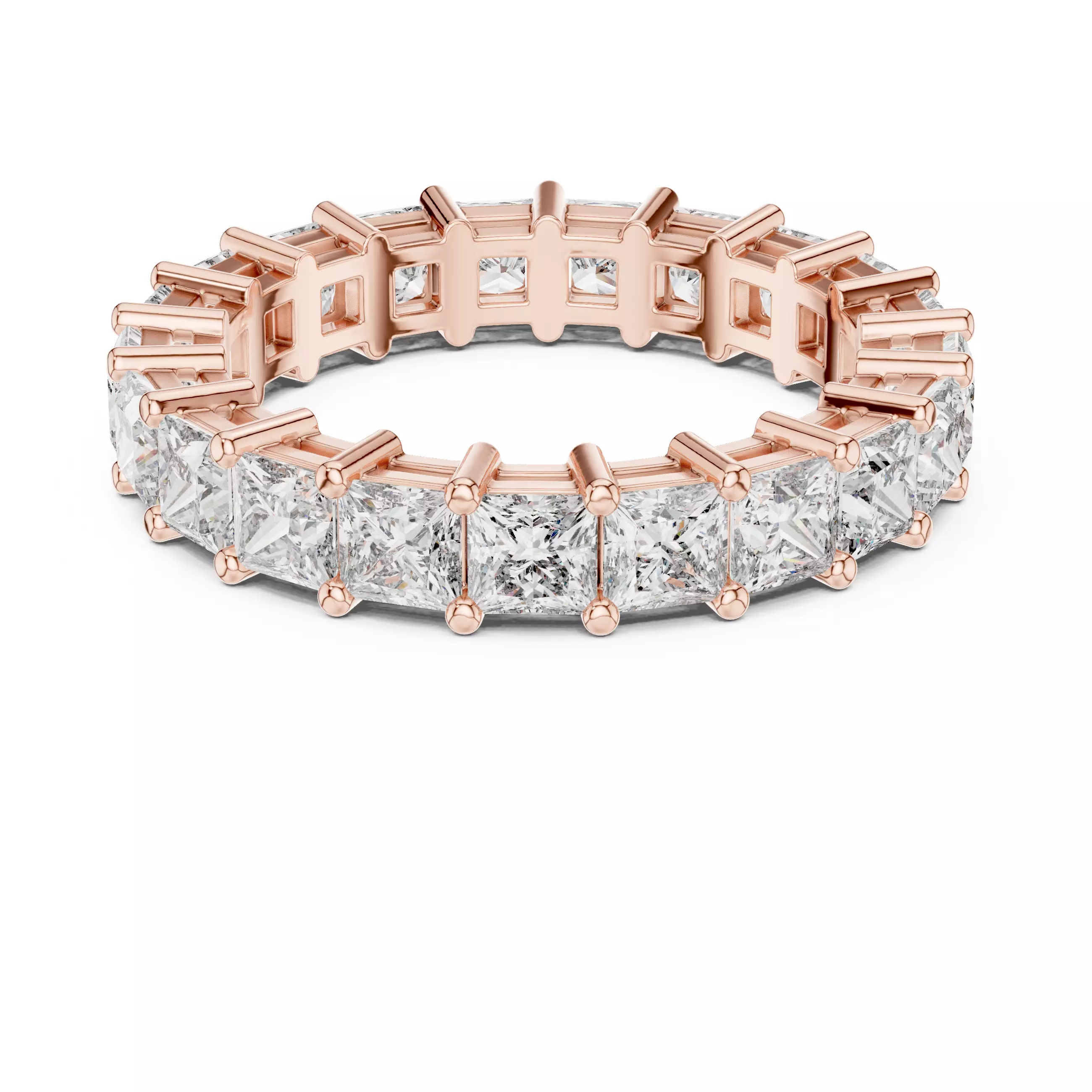 3mm Princess Cut  Full Eternity Wedding Band 3DM STL Video 3D print model_0