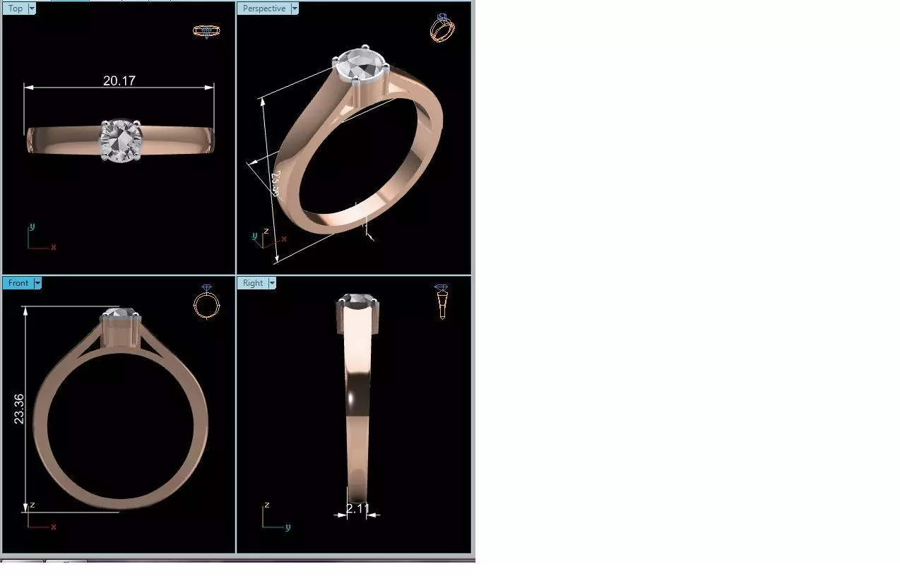 Women Ring Render 3dm STL MTL SLC JCD OBJ FBX Details 3D print model_22