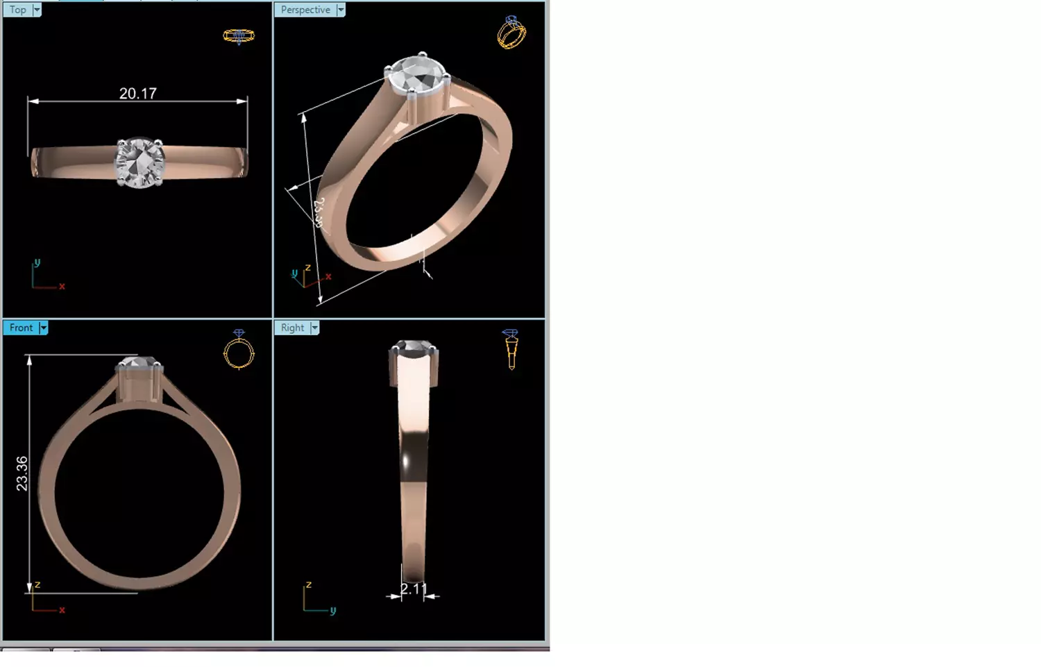 Women Ring Render 3dm STL MTL SLC JCD OBJ FBX Details 3D print model_21