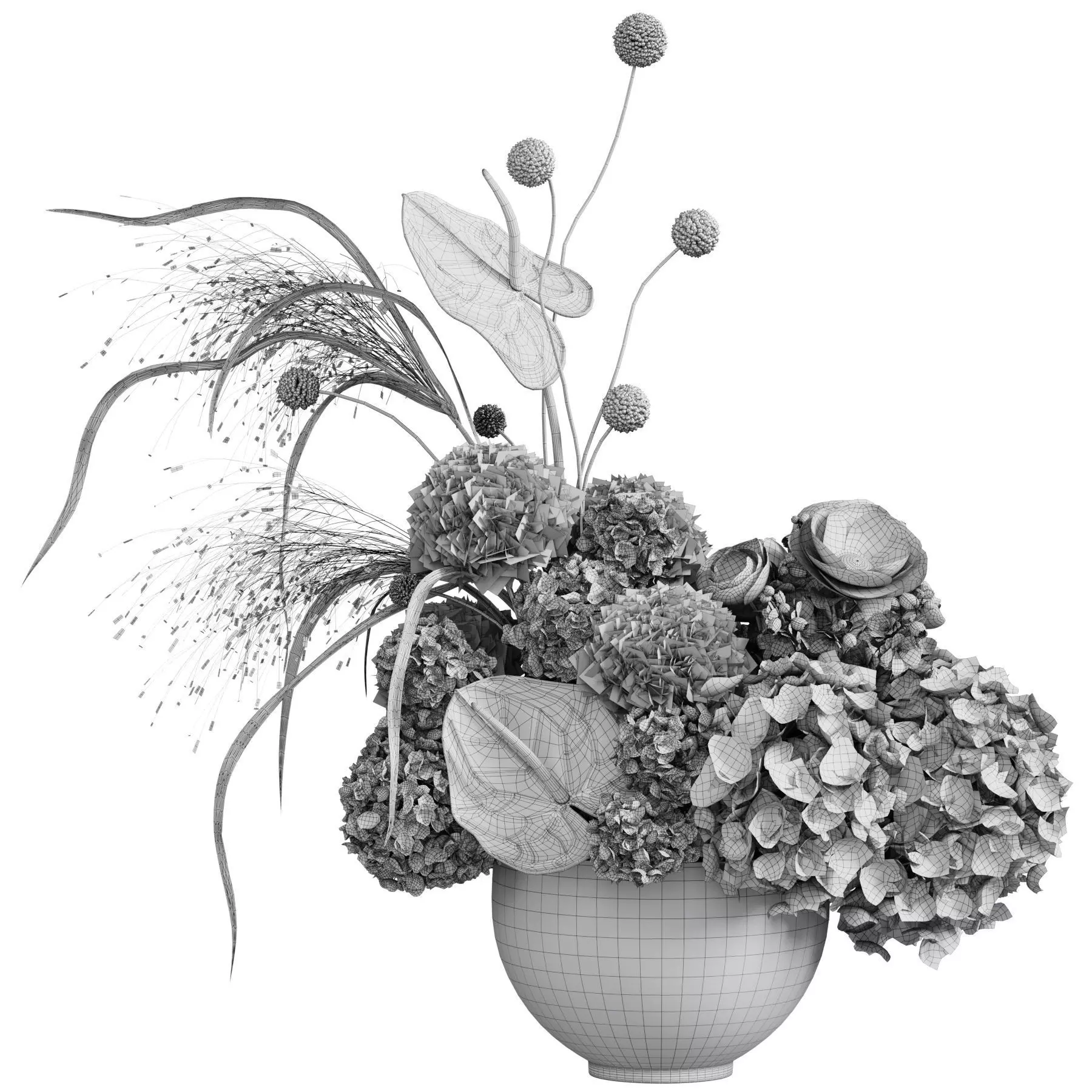 Flower In Vase 96 3D model_6