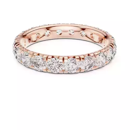 3mm Round Cut Full Eternity Wedding Band 3DM STL Video 3D print model