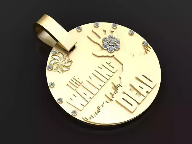 The Walking Dead Inspired Gold Pendant