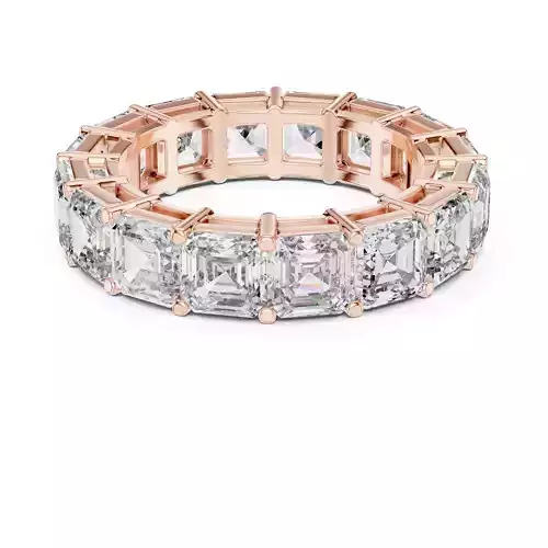 Emerald Cut Full Eternity Diamond Wedding Band 3DM STL Video