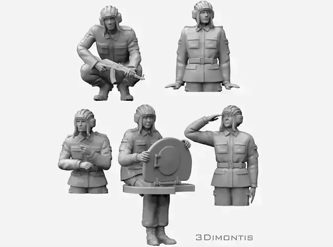 Russian Tank Crew 3D print model