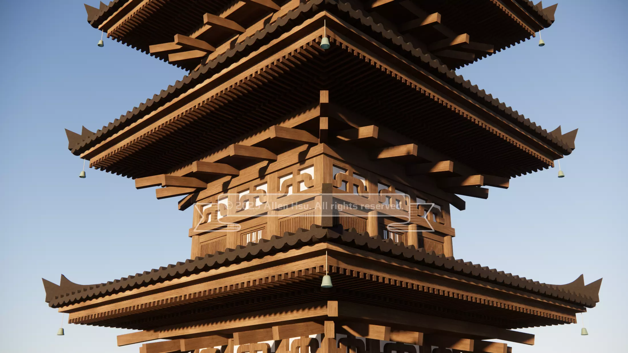 Japanese - Yasaka Pagoda 3D model_8