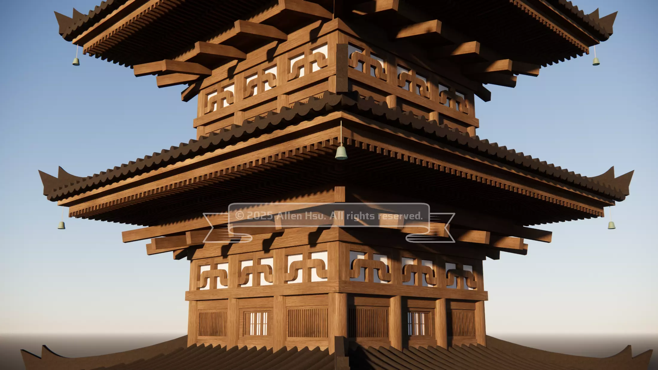 Japanese - Yasaka Pagoda 3D model_9