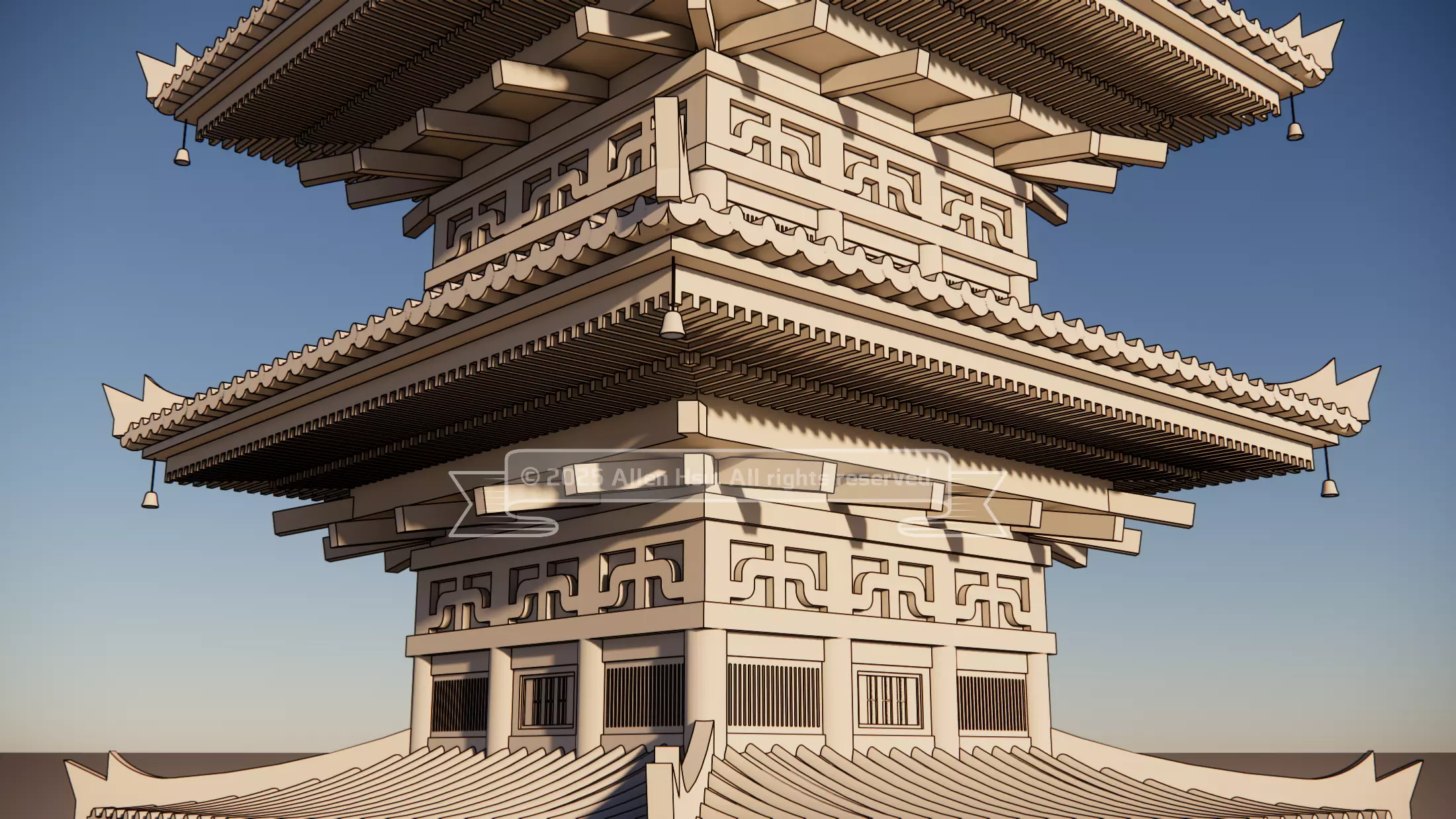 Japanese - Yasaka Pagoda 3D model_27