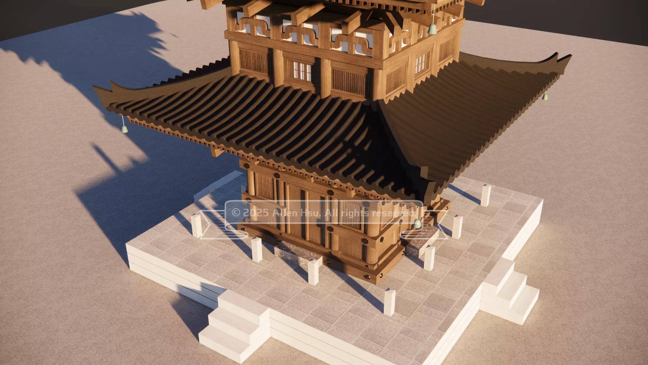Japanese - Yasaka Pagoda 3D model_5