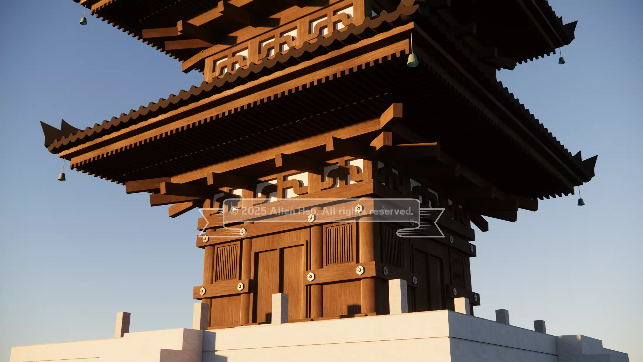 Japanese - Yasaka Pagoda 3D model_10