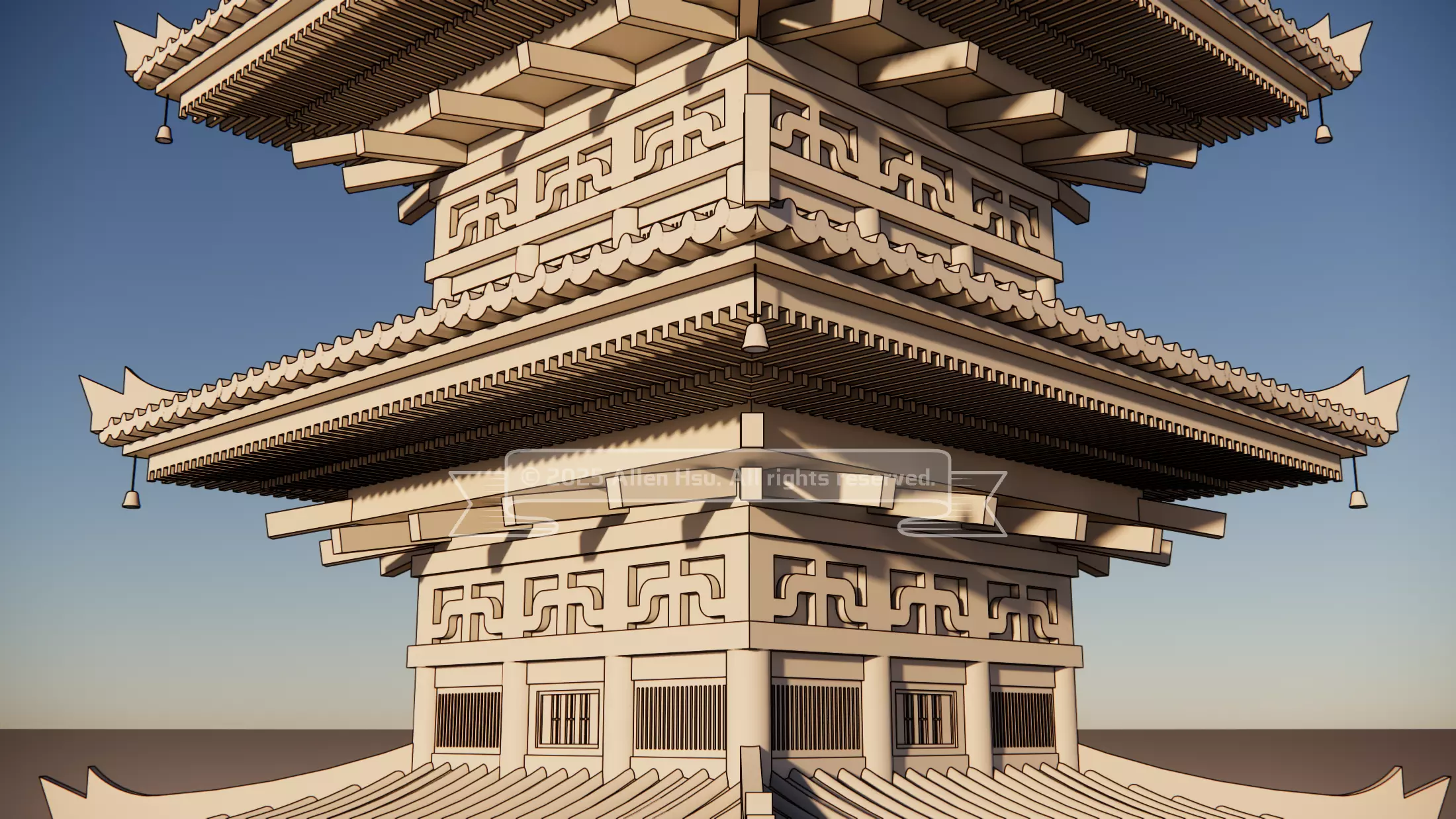 Japanese - Yasaka Pagoda 3D model_26