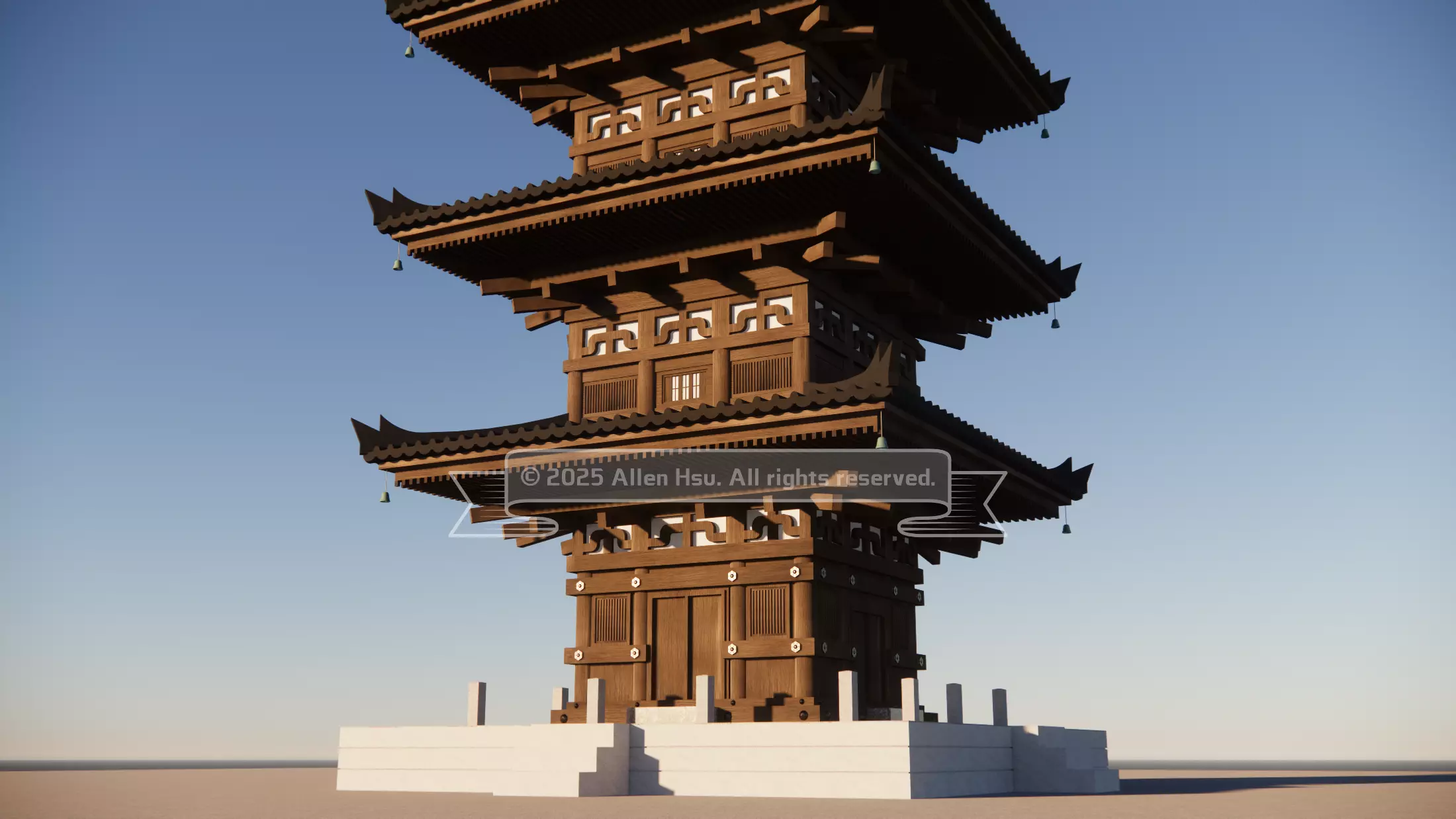 Japanese - Yasaka Pagoda 3D model_3