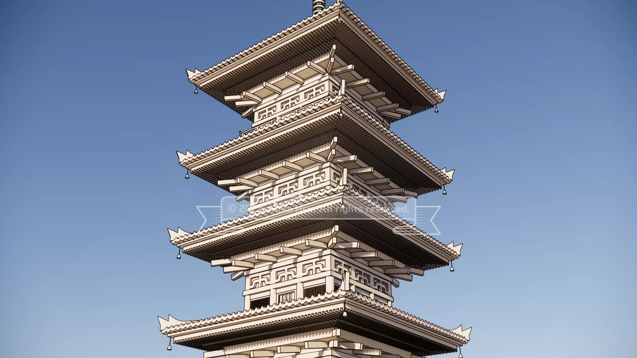 Japanese - Yasaka Pagoda 3D model_22